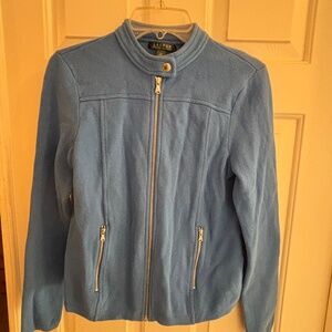 Blue Ralph Lauren Lauren Full Zip High Collar Jacket w/Zippered Pockets Size M